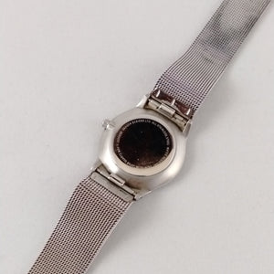 I Like Mikes Mid Century Modern Watches Skagen Men's Stainless Steel Round Watch, Black Dial, Mesh Strap