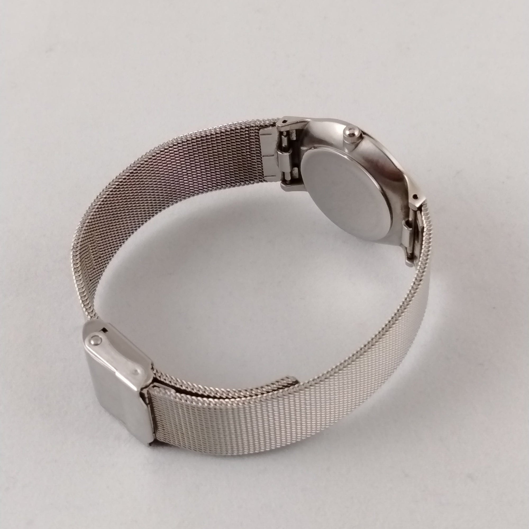 I Like Mikes Mid Century Modern Watches Skagen Men's Stainless Steel Round Watch, Black Dial, Mesh Strap