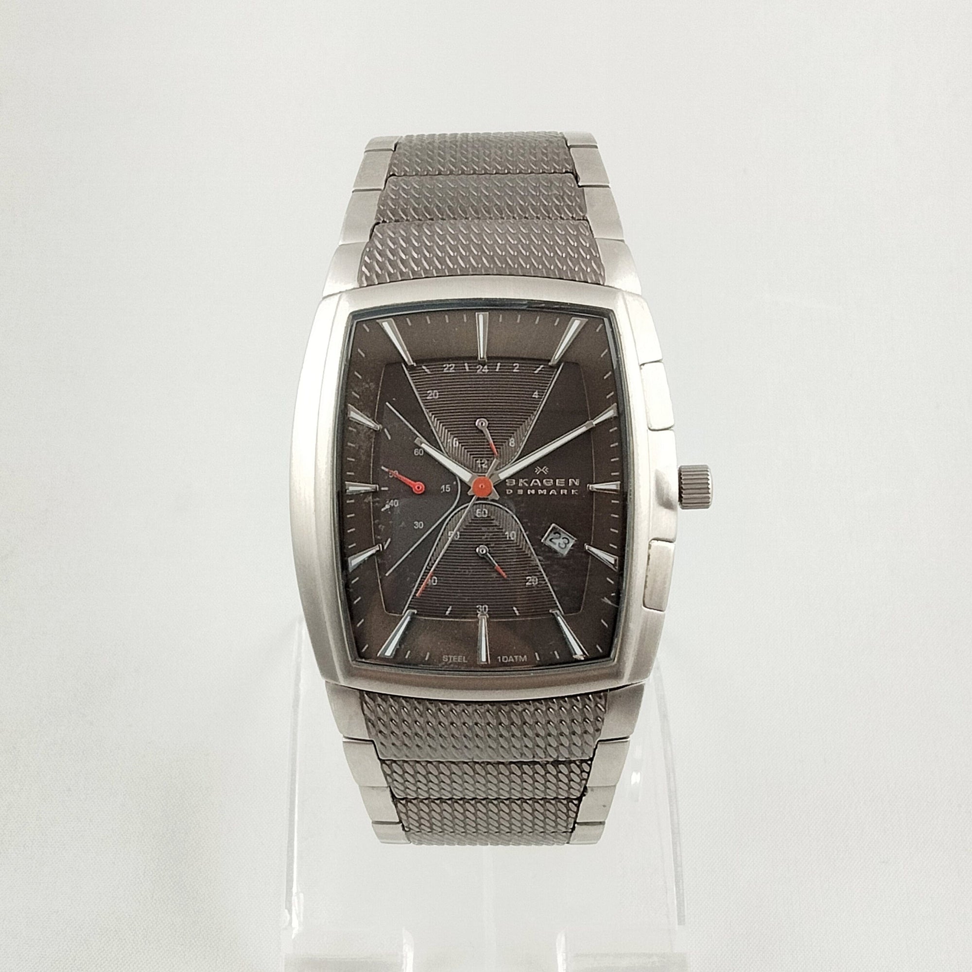 Skagen Men's Stainless Steel Unique Chronograph Watch, Oversized Face, Bracelet Strap