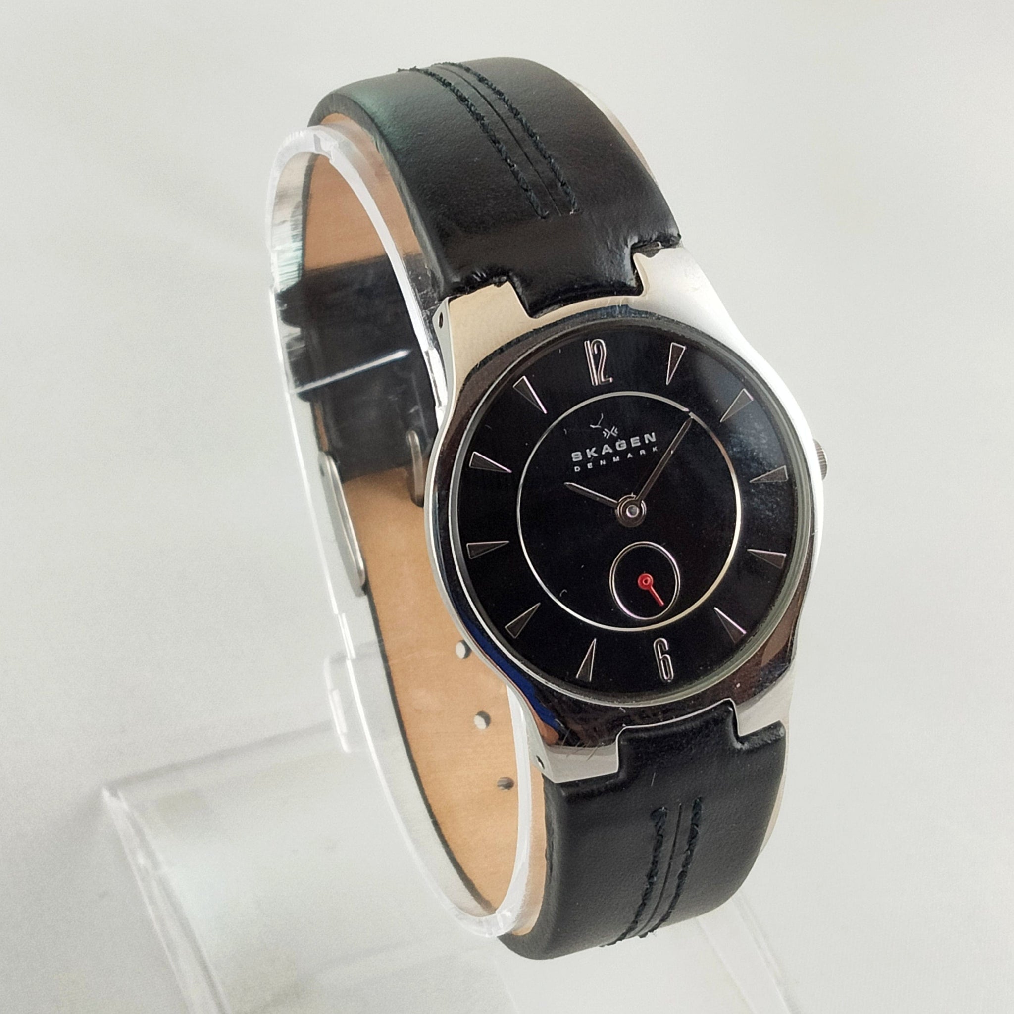Skagen Men's Stainless Steel Watch, Black Dial, Black Genuine - I Like Mikes Century Modern