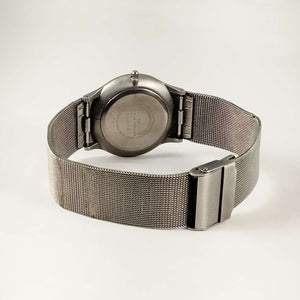 I Like Mikes Mid Century Modern Watches Skagen Men's Watch, Black Dial, Mesh Strap
