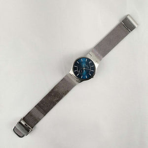 I Like Mikes Mid Century Modern Watches Skagen Men's Watch, Navy Dial, Mesh Strap