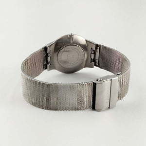 I Like Mikes Mid Century Modern Watches Skagen Men's Watch, Navy Dial, Mesh Strap