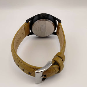 I Like Mikes Mid Century Modern Watches Skagen Oversized Men's Watch, Black Dial, Leather Style Strap