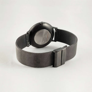 I Like Mikes Mid Century Modern Watches Skagen Oversized Men's Watch, Black Dial, Mesh Strap