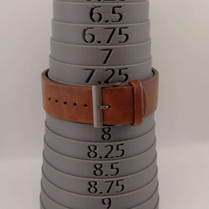I Like Mikes Mid Century Modern Watches Skagen Oversized Men's Watch, Dark Dial with Copper Tone Accents, Leather Strap