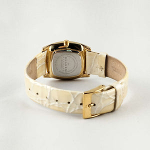 I Like Mikes Mid Century Modern Watches Skagen Oversized Watch, Mother of Pearl Dial, Genuine Patent Leather Strap
