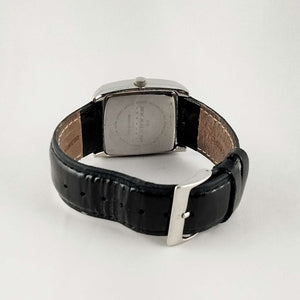 I Like Mikes Mid Century Modern Watches Skagen Oversized Watch, Mother of Pearl Dial, Patent Leather Strap