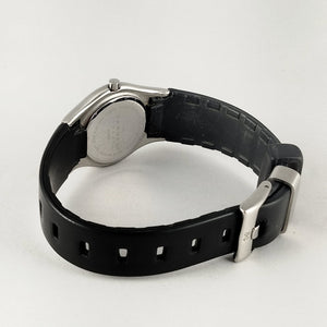 I Like Mikes Mid Century Modern Watches Skagen Stainless Steel Men's Watch, Black Rubber Strap