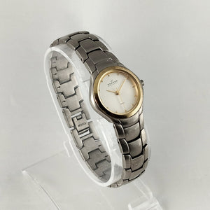 I Like Mikes Mid Century Modern Watches Skagen Stainless Steel Women's Watch, Gold Tone Details, Bracelet Strap