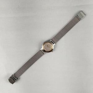 I Like Mikes Mid Century Modern Watches Skagen Stainless Steel Women's Watch, Gold Tone Details, Mesh Strap