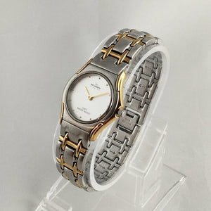 I Like Mikes Mid Century Modern Watches Skagen Stainless Steel Women's Watch, Gold Tone Hour Markers and Details, Bracelet Strap