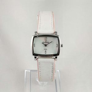 I Like Mikes Mid Century Modern Watches Skagen Titanium Watch, Mother of Pearl Dial, Bracelet Strap