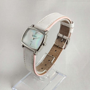 I Like Mikes Mid Century Modern Watches Skagen Titanium Watch, Mother of Pearl Dial, Bracelet Strap
