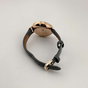 I Like Mikes Mid Century Modern Watches Skagen Unisex Copper Tone Watch, Round White Chronograph, Genuine Grey Leather Strap