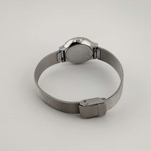 I Like Mikes Mid Century Modern Watches Skagen Unisex Silver Tone Watch, Jewel Hour Markers, Adjustable Mesh Strap