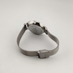 I Like Mikes Mid Century Modern Watches Skagen Unisex Silver Tone Watch, Round Chronograph Dial, Adjustable Mesh Strap