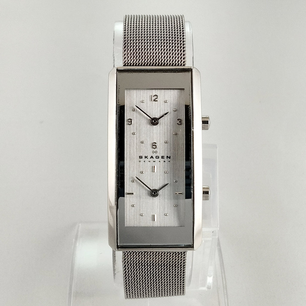 Skagen dual time hotsell zone ladies watch