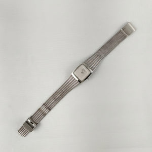 I Like Mikes Mid Century Modern Watches Skagen Unisex Stainless Steel Watch, Square Dial, Jewel Hour Markers, Mesh Strap