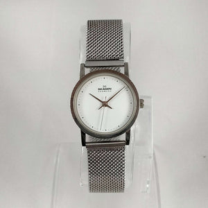 I Like Mikes Mid Century Modern Watches Skagen Unisex Watch, Dot Hour Markers, Mesh Strap