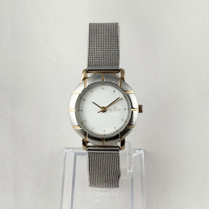 I Like Mikes Mid Century Modern Watches Skagen Unisex Watch, Gold Tone Details, Mesh Strap