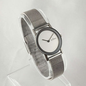 I Like Mikes Mid Century Modern Watches Skagen Unisex Watch, Minimalist Design, Mesh Strap