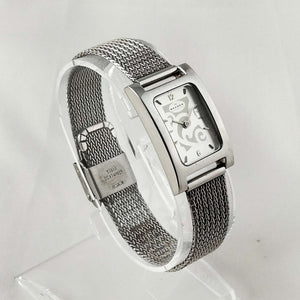 I Like Mikes Mid Century Modern Watches Skagen Unisex Watch, Rectangular Dial with Design, Mesh Strap