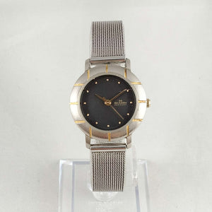 I Like Mikes Mid Century Modern Watches Skagen Watch, Black Dial, Bezel Details, Mesh Strap