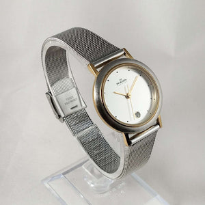 I Like Mikes Mid Century Modern Watches Skagen Watch, Gold Tone Details, Mesh Strap