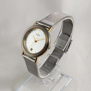 I Like Mikes Mid Century Modern Watches Skagen Watch, Gold Tone Details, Mesh Strap