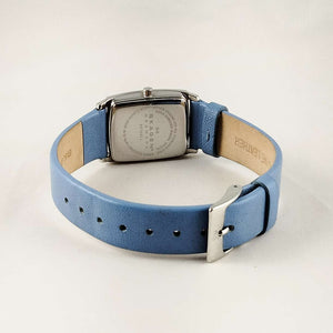 I Like Mikes Mid Century Modern Watches Skagen Watch, Mother of Pearl Dial, Periwinkle Blue Leather Strap