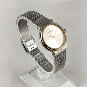 I Like Mikes Mid Century Modern Watches Skagen Watch, Quadrant Pattern Dial, Mesh Strap