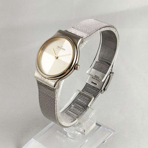 I Like Mikes Mid Century Modern Watches Skagen Watch, Quadrant Pattern Dial, Mesh Strap