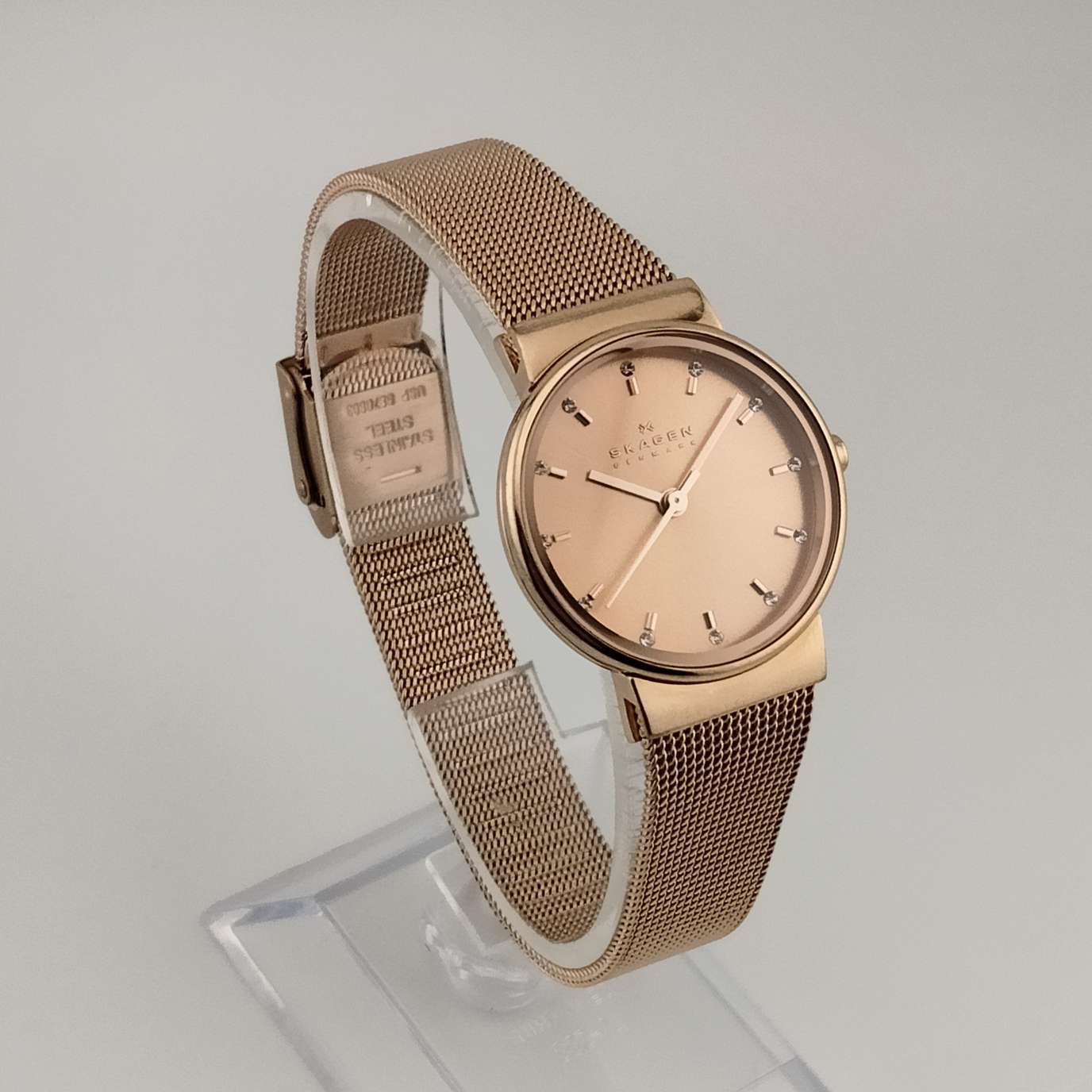 Skagen Women\'s Watch with Rose Gold Mesh Band Vintage Skagen Ladies Rose Gold Quartz Watch Mesh Band 25mm  main image 2