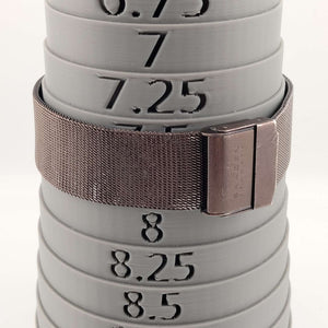 I Like Mikes Mid Century Modern Watches Skagen Women's Brown Rectangular Dial, Jeweled Border, Brown Mesh Band