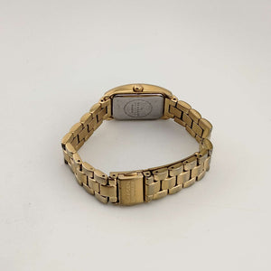 I Like Mikes Mid Century Modern Watches Skagen Women's Gold Tone Watch, White Rectangular Dial, Bracelet Strap