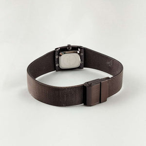 I Like Mikes Mid Century Modern Watches Skagen Women's Petite Dark Brown Watch, Mesh Strap