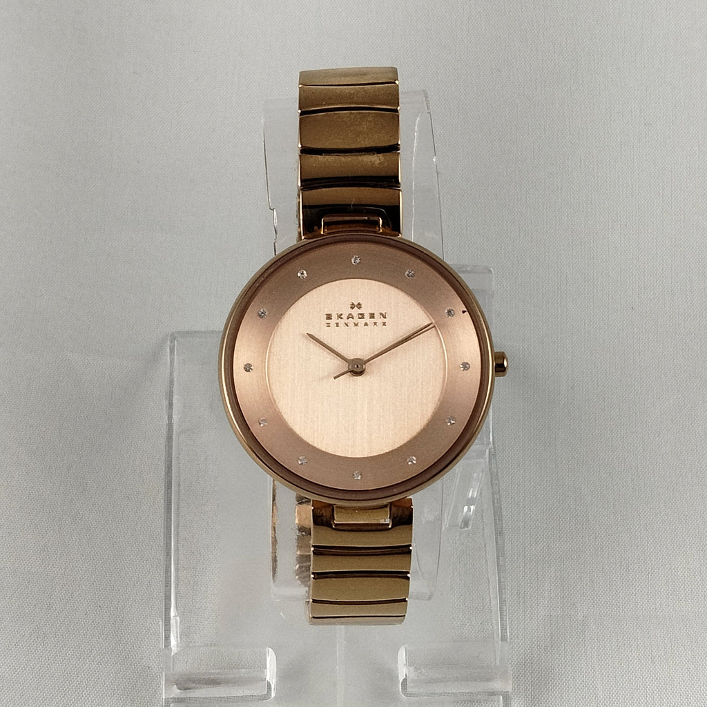 Skagen Rose Gold tone Stainless Steel Delicate Watch Freja Lille Rose Gold-Tone Steel Mesh Watch SKW2665 - Skagen main image 2
