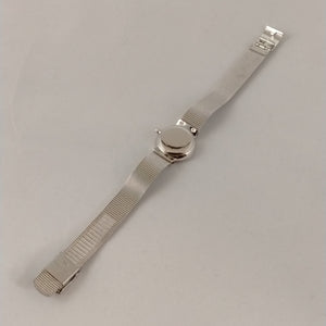 I Like Mikes Mid Century Modern Watches Skagen Women's Stainless Steel Round Watch, Black Dial, Jewel Hour Markers, Mesh Strap