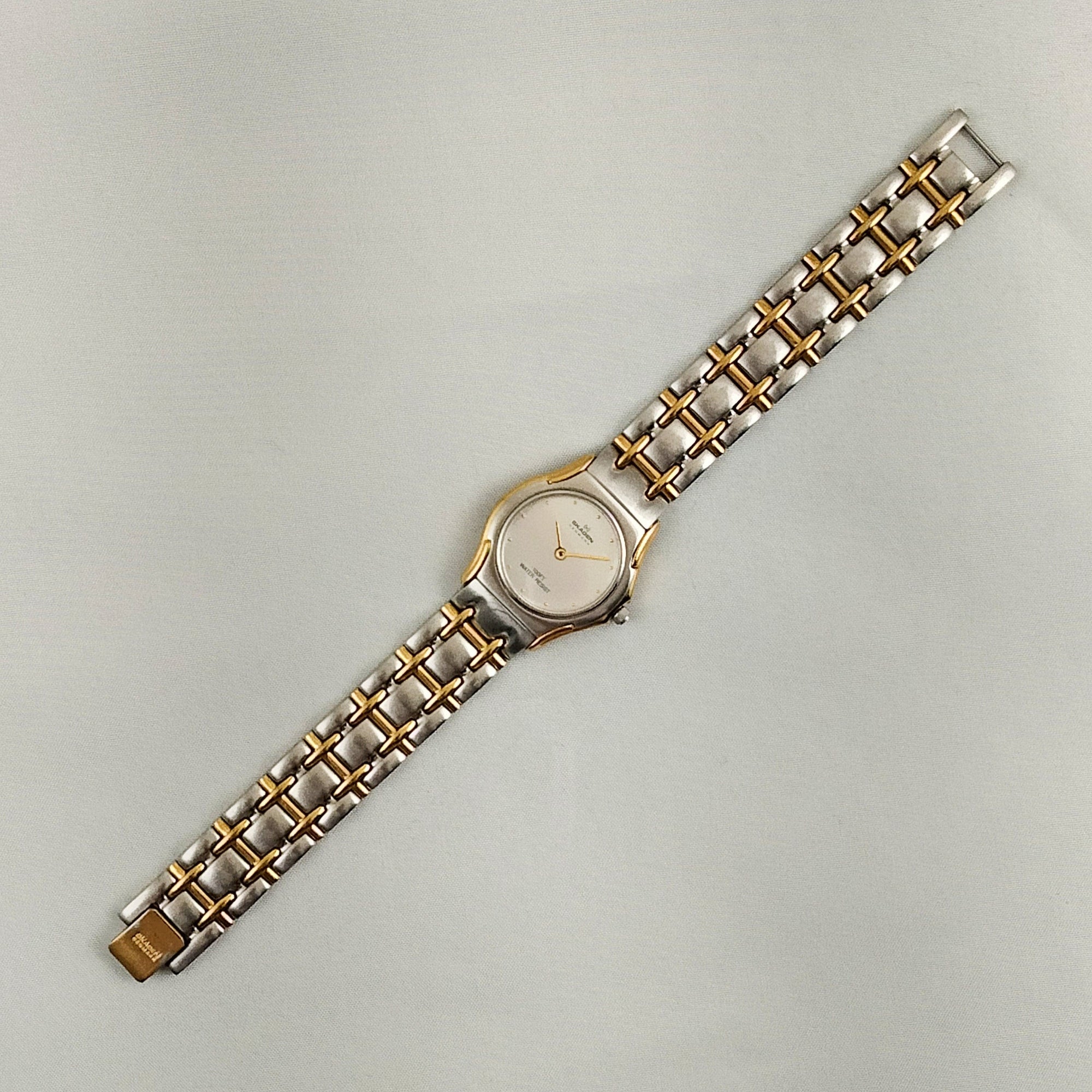 I Like Mikes Mid Century Modern Watches Skagen Women's Stainless Steel Watch, Gold Tone Details, Hour Markers, Bracelet Strap