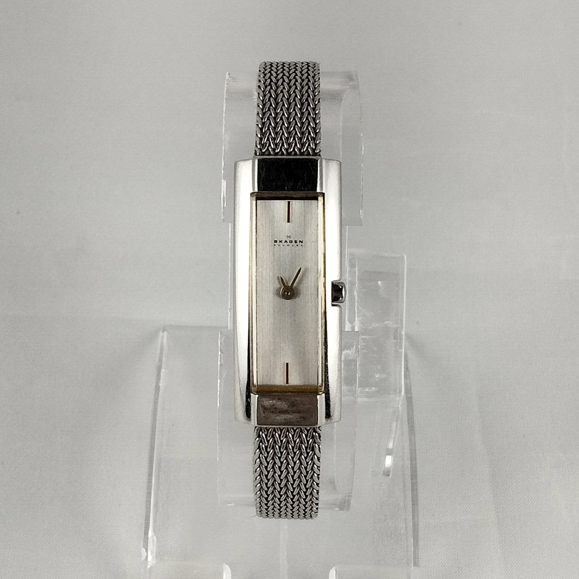 I Like Mikes Mid Century Modern Watches Skagen Women's Thin Stainless Steel Watch, Bracelet Strap