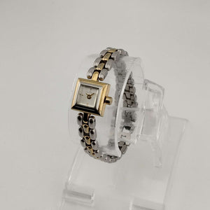 I Like Mikes Mid Century Modern Watches Skagen Women's Ultra Petite Gold and Silver Tone Watch, Square Dial, Bracelet Strap