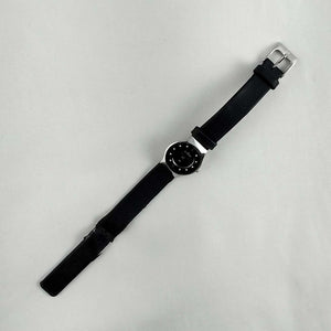 I Like Mikes Mid Century Modern Watches Skagen Women's Watch, Jewel Details, Black Genuine Leather Strap