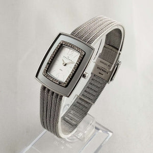 I Like Mikes Mid Century Modern Watches Skagen Women's Watch, Jewel Details, Mesh Strap