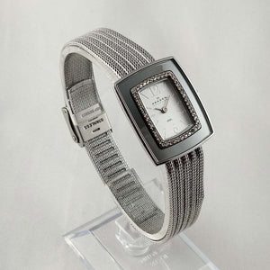 I Like Mikes Mid Century Modern Watches Skagen Women's Watch, Jewel Details, Mesh Strap