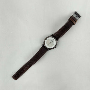 I Like Mikes Mid Century Modern Watches Skagen Women's Watch, Mother of Pearl Dial, Genuine Leather Strap