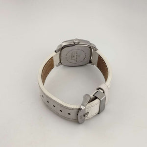 I Like Mikes Mid Century Modern Watches Skagen Women's Watch, Mother of Pearl Dial, Jewel Details, White Genuine Leather Strap