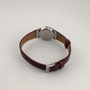 I Like Mikes Mid Century Modern Watches Skagen Women's Watch, Silver Tone and Jewel Details, White Dial, Genuine Purple Leather Strap (Copy)