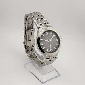 I Like Mikes Mid Century Modern Watches Synrgy Men's Silver Tone Quartz Watch, Round Dial, Bracelet Strap
