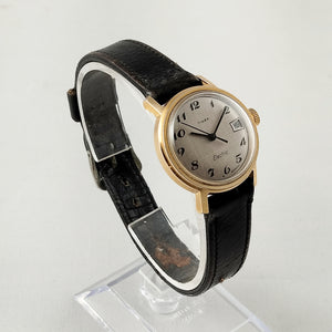 I Like Mikes Mid Century Modern Watches Timex Electric Watch, Black Genuine Leather Strap